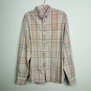 Bonobos Multicolor Plaid Button Down Long Sleeve Casual Shirt Size Large